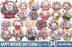 Happy Mothers Day Floral Bundle PNG Product Image 1
