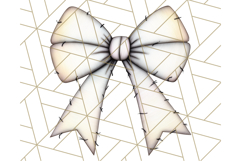 Muted Halloween Bow Clipart, Fall Ribbon PNG Autumn Hair Bow Product Image 5