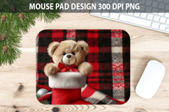 Christmas Beer Mouse Pad Sublimation - Animal PNG Design Product Image 1
