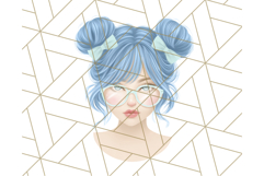 Pastel Gamer Girl Clipart PNG, Kawaii Gaming Elements Product Image 5