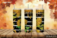 Sunflower Sublimation | Skinny 20 oz | Tapered | Straight Product Image 1