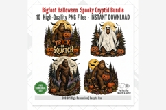 Bigfoot Halloween Spooky Cryptid Bundle, Sasquatch PNG Product Image 8
