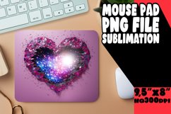 3D Heart Glitter Romance Sublime Mouse Mat Design Product Image 1