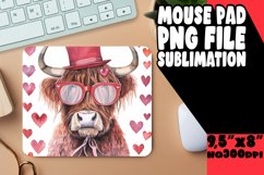 Love Cow Mouse Pad Sublimation Product Image 1