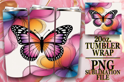 BLISSFUL MEMORIES 20oz TUMBLER WRAP, Butterfly Product Image 1