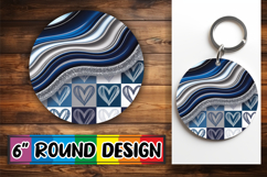 Bright Circle Sublimation Keychain PNG, Pattern Product Image 1