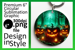 Vibrant Round Design for Keychains , Horror Halloween Product Image 1