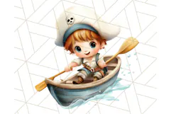 Cartoon Pirate Kids and Animals PNG Clipart for Fun Designs Product Image 5