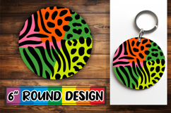 Radiant Circle Keychain Magic PNG, Funky Pattern Product Image 1