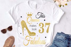 37th birthday svg, Queen Birthday 37th Svg, 37th Birthday sv Product Image 3