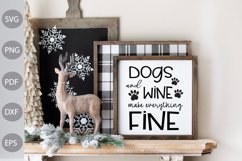 Dogs and Wine make everything fine SVG Design Product Image 2