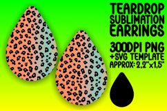 Elegant Glitter Leopard Print Teardrop Earring Product Image 1