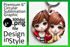 Sophisticated Keychain Circle PNG , 3D Characters Product Image 1