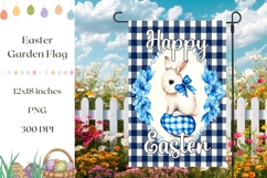 Blue Easter Garden Flag Template, Easter Eggs Garden Flag Product Image 1
