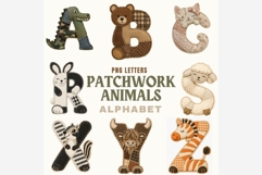 Patchwork Animals Alphabet PNG Bundle Product Image 6