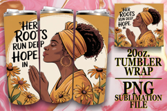 SERENE GIFT 20oz TUMBLER WRAP, Praying Woman Product Image 1