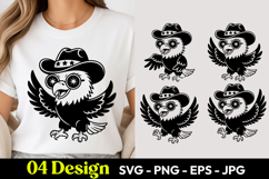 Cowboy Flying Owl SVG PNG Product Image 1