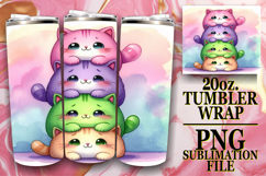 Serene nights 20oz tumbler wrap, Cute Animals Product Image 1