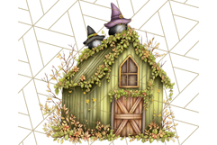 Halloween Cottagecore Barn PNG Clipart, Fall Style Product Image 5