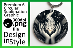 Vibrant Round Design Keychain Artwork , Mystic Product Image 1