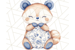Cute Stuffed Animal Clipart, Chinoiserie Nursery Decor Png Product Image 5