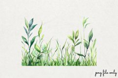 Watercolor Grass Borders Clipart PNG Product Image 1