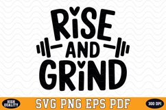 Rise and Grind SVG | Quotes | SVG Cut files Product Image 1