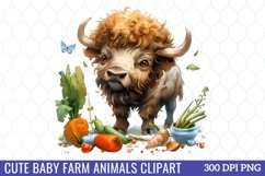Cute Baby Farm Animals Clipart Product Image 1