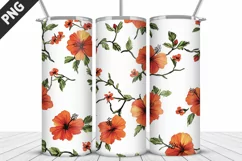 Flowers Tumbler Wrap | Sublimation Design | Tumble PNG Product Image 2