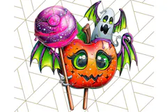 Haunted Treats Clipart PNG, Halloween Candy Art Product Image 5