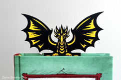 Dragon bookmark svg template, fantasy paper bookmark Product Image 5