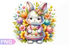 Spring Bunny Clipart - Bunny sublimation PNG Design Product Image 1