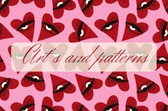 Funky Valentine seamless patterns bundle Product Image 7