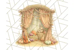 Acorn Village Clipart PNG, Fall Animal Png Product Image 5