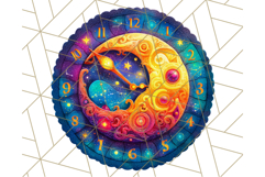 Whimsical Celestial Moon and Stars Clipart Constellation Png Product Image 5