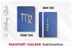 VIRGO Diamond Zodiac Sign - Passport Holder sublimation. Product Image 3