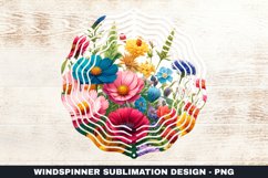 Flowers Wind Spinner Sublimation Design Product Image 1