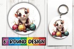 Lovely Round Design for Sublimation , Xmas Product Image 1