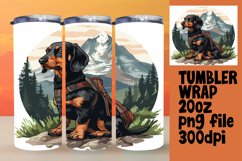Dog in the Wild Tumbler Wrap - Sublimation Product Image 1