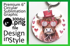 Darling Cow Hearts Sublimation Circle Product Image 1