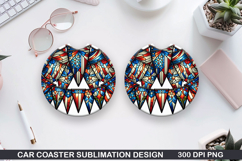 4th Of July Car Coaster Sublimation| 4th Of July Coaster PNG Product Image 1