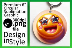 Dynamic Circle Design for Coaster Template , 3D Emoji Product Image 1