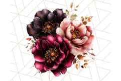 Gothic Floral PNG, Dark Aesthetic Flowers Clipart Print Product Image 5