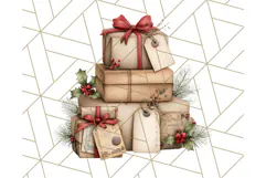 Cozy Christmas Clipart, Santa and Friends PNG Graphics Product Image 5