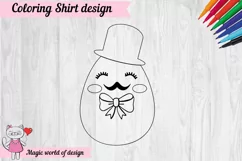 Easter egg men svg, Coloring Shirt Svg, Color Me Shirt svg Product Image 3