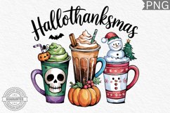 Hallothanksmas PNG, Hallothanksmas Coffee Sublimation Product Image 1