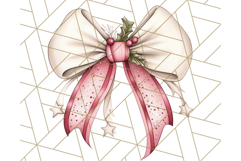 Muted Cozy Christmas Bows PNG Clipart, Winter Holiday Png Product Image 5