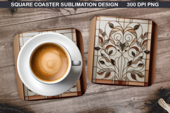 Christmas Coaster Sublimation, Christmas Coaster PNG Design Product Image 1