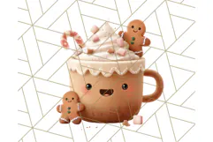 Santa’s Pajama Day Clipart, Cute Christmas Bedtime PNG Product Image 5