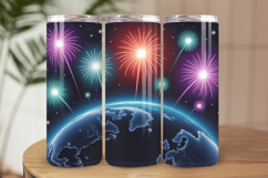 Festive Happy New Year Tumbler Wrap 2026: 20oz Skinny Tumble Product Image 1